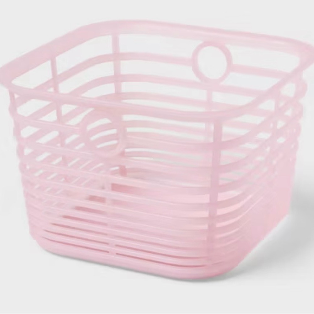 Set of 4 Pink small Storage Baskets